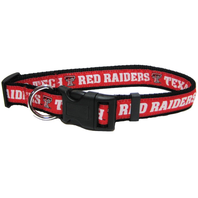 Pets First Collegiate PET Collar NEW VERSION Texas Tech Red Raiders Dog Collar, Size Medium. Best Sports Team Color for Dogs & Cats. A Shiny & Colorful Dog & Cat Collar Licensed by The NCAA - Image 1